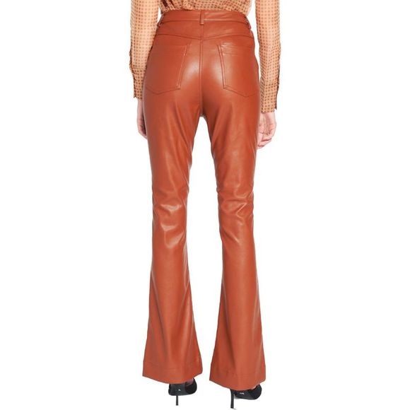 En Saison Women's Faux Leather High Waisted Flare Pants NWT - Picture 2 of 3